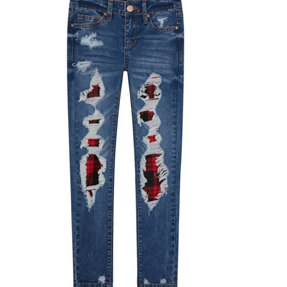 The Rocker Ripped Ankle Skinny Jeans